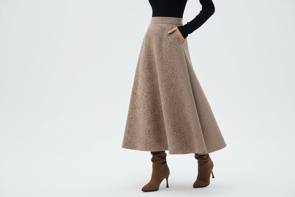 A-Line Midi Skirt