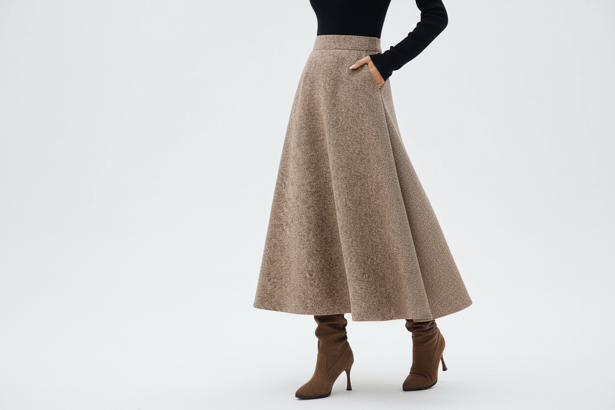A-Line Midi Skirt