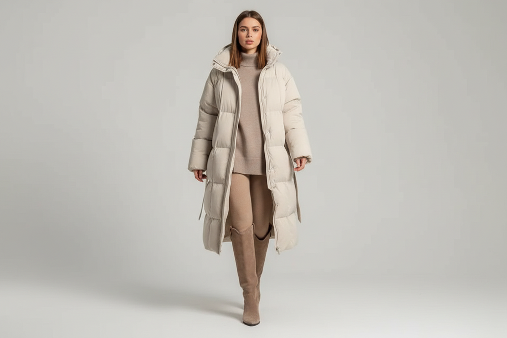 Belted Padded Winter Coat