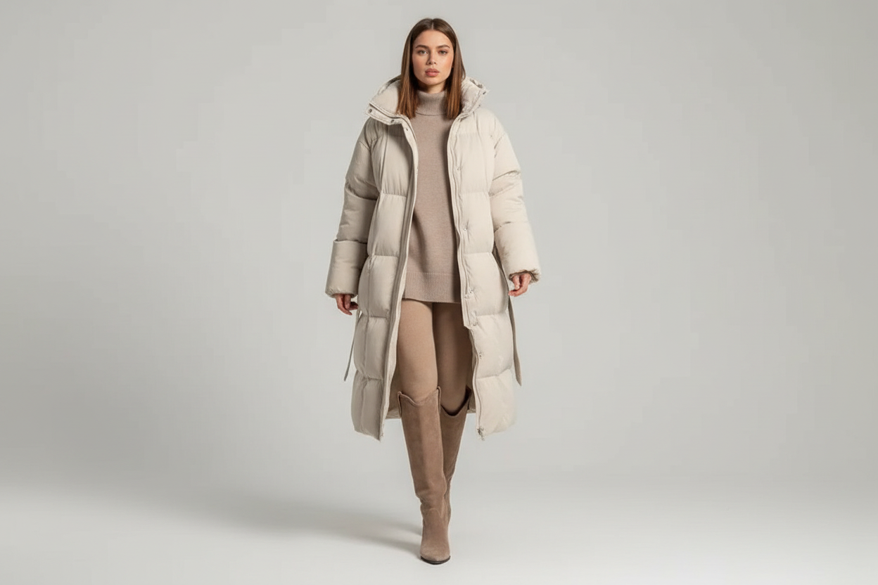 Belted Padded Winter Coat