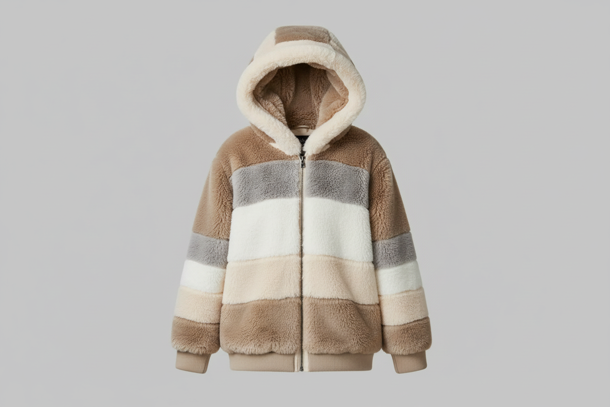 Fuzzy Hooded Outerwear